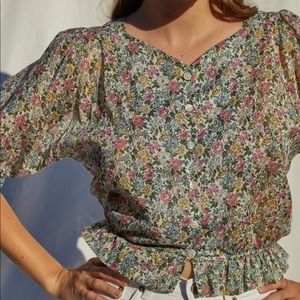 Rouje Julie Blouse X Liberty in Honeydew